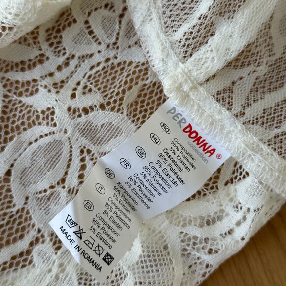 Vintage European Cream Lace Open Bolero (M) - Picture 7 of 7